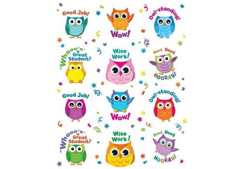Carson Dellosa Colorful Owl Motivators Motivational Stickers (D)
