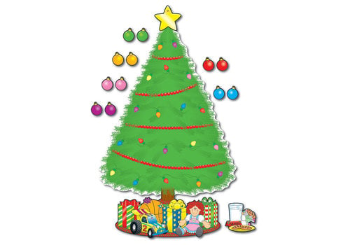 Carson Dellosa Big Christmas Tree Bulletin Board Set