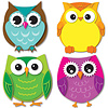Colorful Owls Mini Cut-Outs*