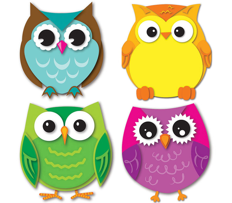 Colorful Owls Mini Cut-Outs/Accents (D)
