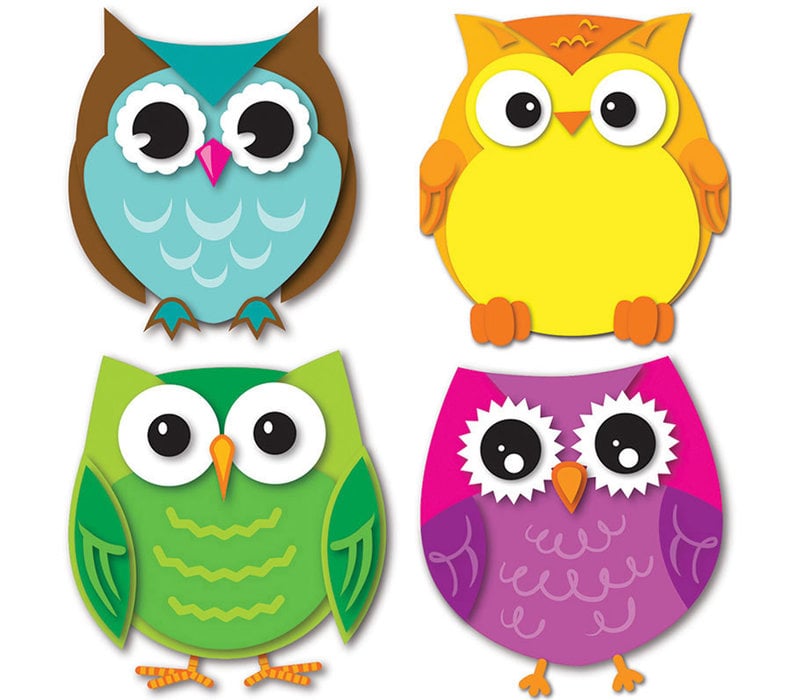 Colorful Owls Mini Cut-Outs