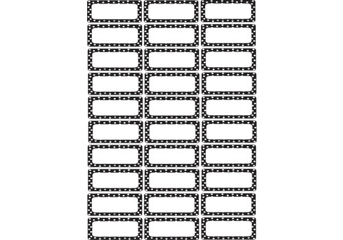 ASHLEY PRODUCTIONS Magnetic Small Nameplates, 30 pcs, Black and White Dots*