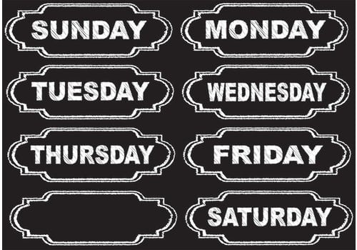 ASHLEY PRODUCTIONS Magnetic Chalkboard Days of the Week*