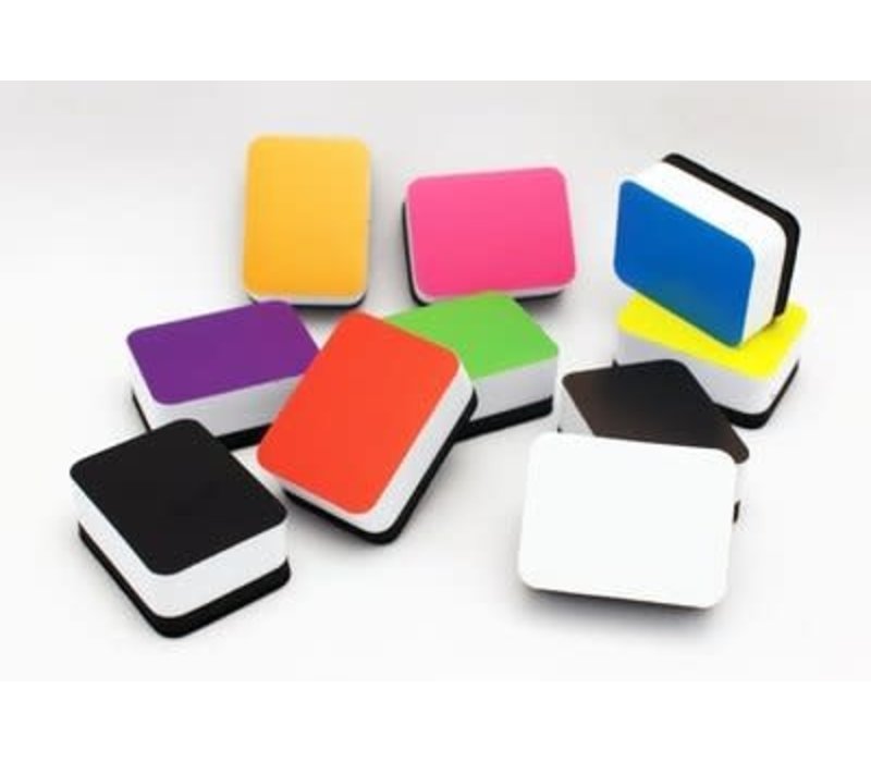 Non-Magnetic Mini Whiteboard Eraser, Set of 10 ASS'T COLOR*