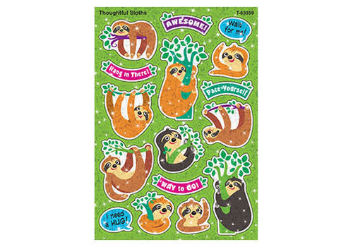 Trend Enterprises Thoughtful Sloths Sparkle Sticker