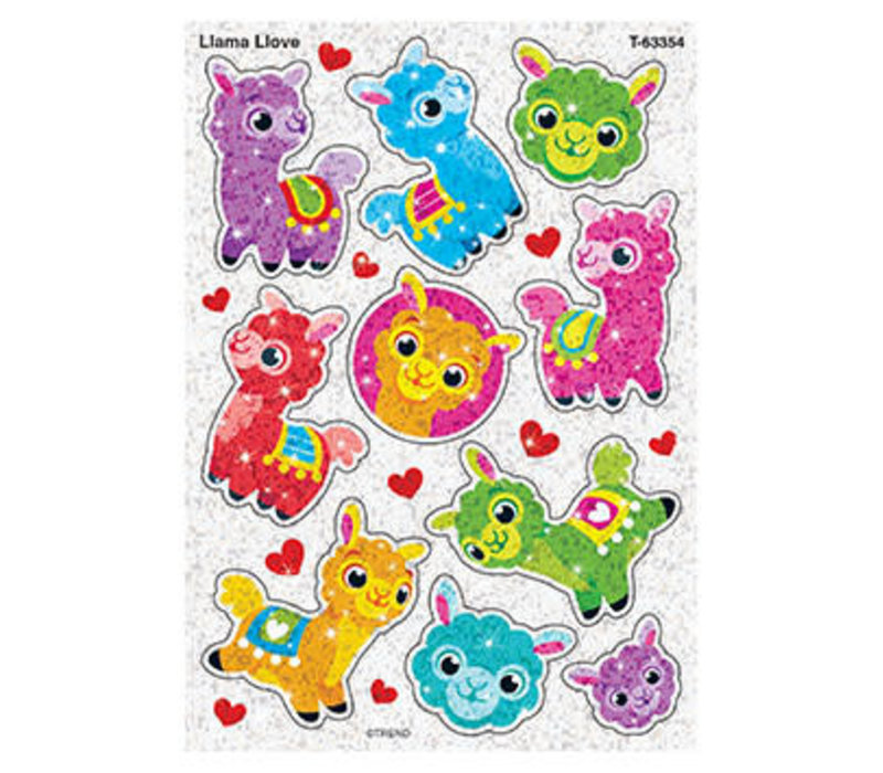 Llama Love Sparkle Sticker