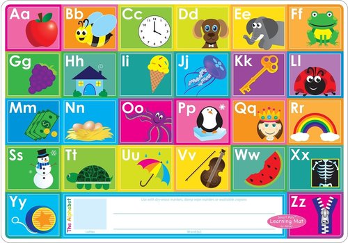 ASHLEY PRODUCTIONS Learning Mat ABC's & Numbers 1-20 *