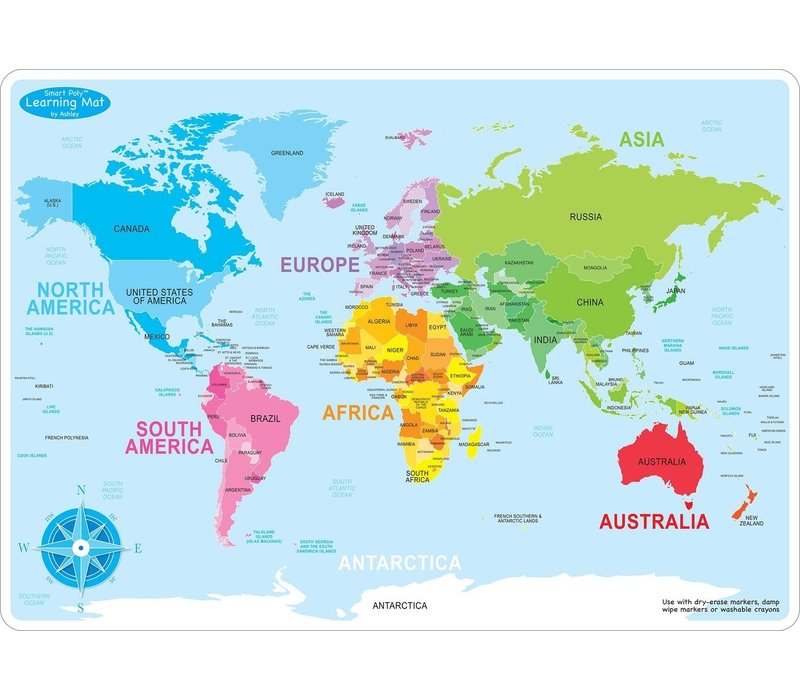 Learning Mat World Map - Learning Tree Educational Store Inc.