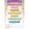 French Days of the Week Poly Chart 13" x 19"*