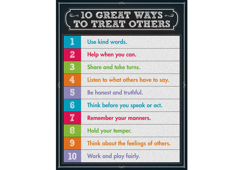 Carson Dellosa 10 Great Ways to Treat Others Chart* (D)