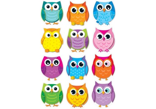 Carson Dellosa Colorful Owls Cut-Outs