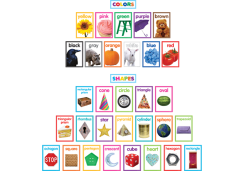 Teacher Created Resources Colorful Photo Shapes & Colors Cards Bulletin Board Set