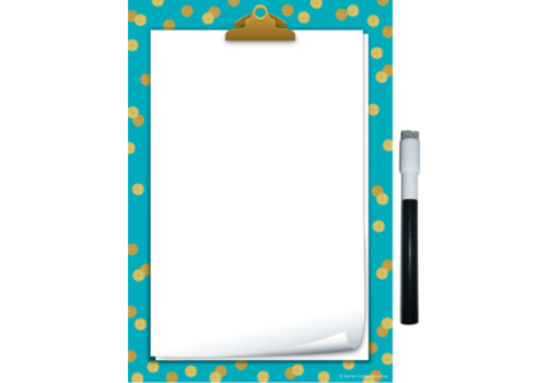 Teacher Created Resources Clingy Thingies - Teal Confetti Small Note Sheet*