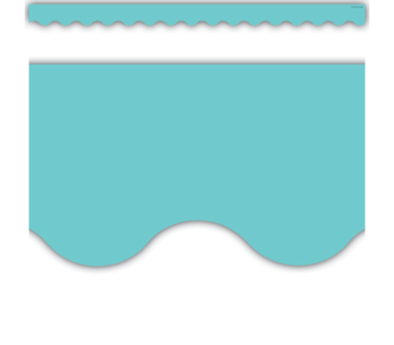 Light Turquoise Scalloped Border Trim