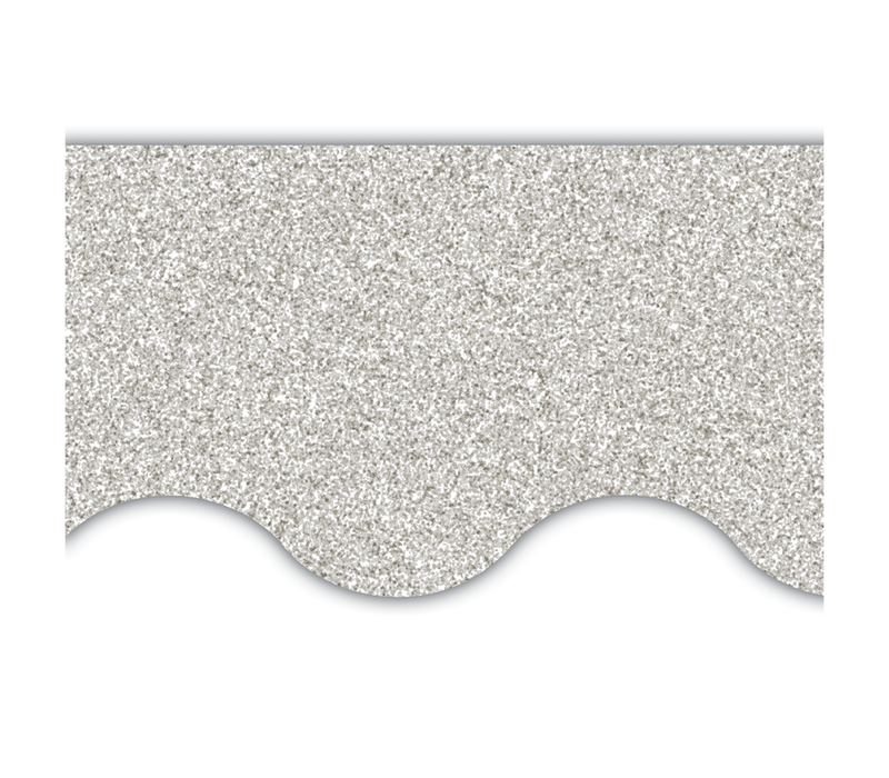 Silver Glitz Scalloped Border Trim*