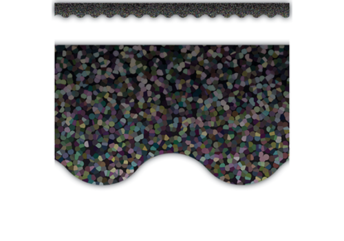 Teacher Created Resources Black Sparkle Scalloped Trim