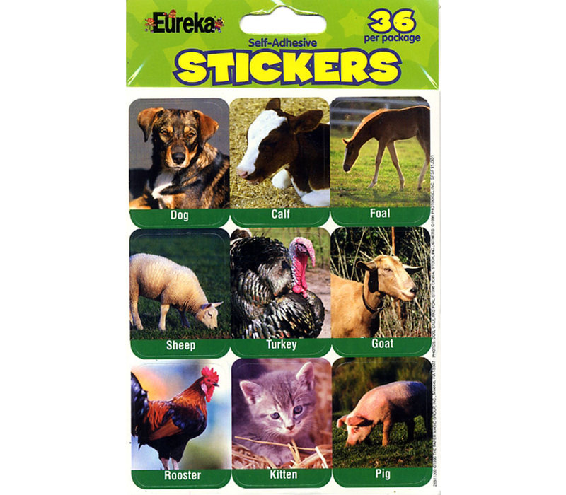 Giant Farm Animal Stickers (D)*