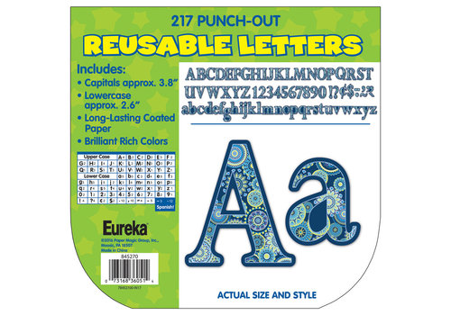 EUREKA Blue Harmony 4" Deco Letters (D)