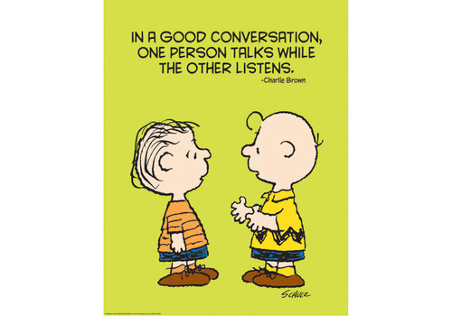 EUREKA Peanuts Talk and Listen Poster 17"x22"