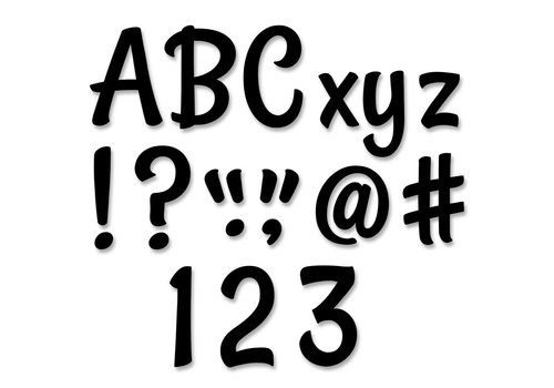 Creative Teaching Press Stylish Black Punch-Out Designer Letters