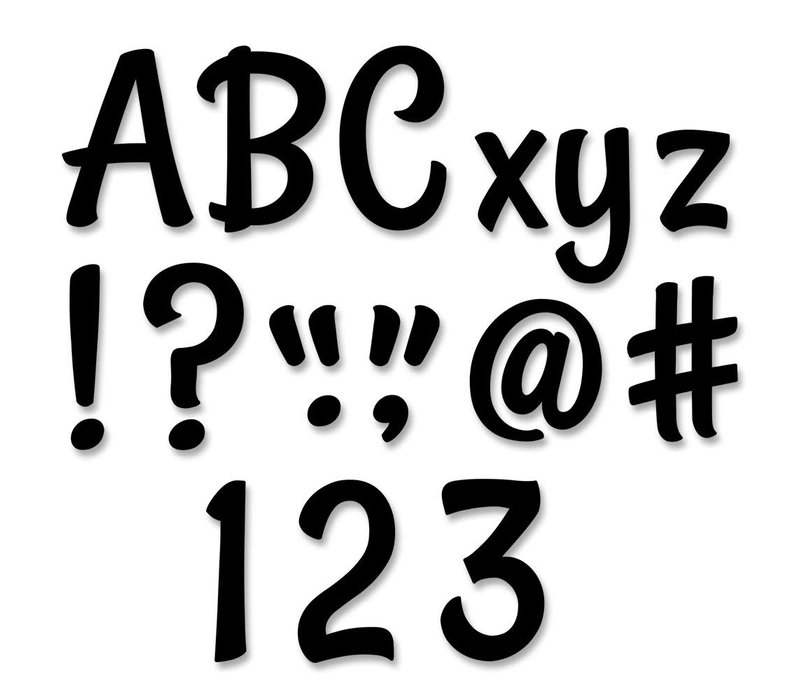 Stylish Black Punch-Out Designer Letters