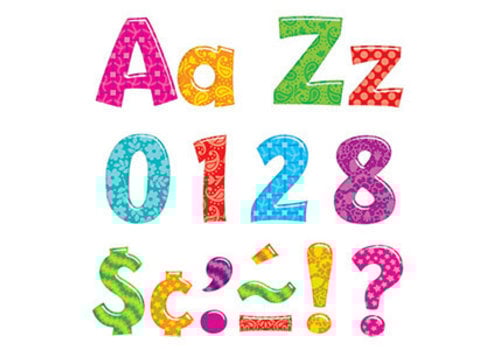 Trend Enterprises Colorful Patterns 4" Playful Uppercase/Lowercase Combo Pack*
