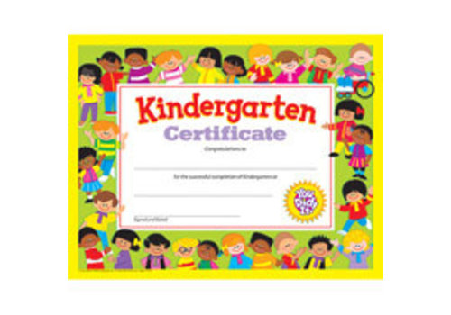 Trend Enterprises Kindergarten Certificate