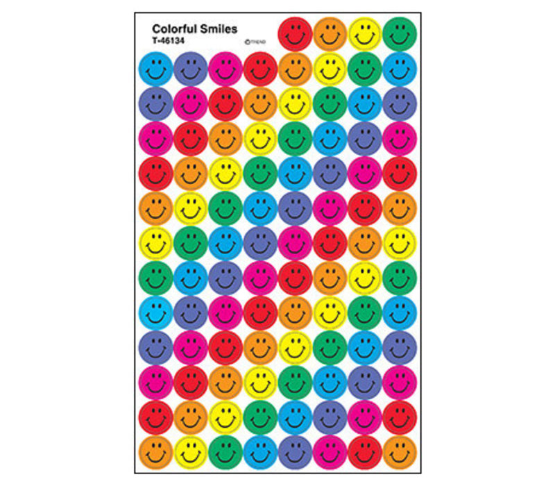 Colorful Smiles SuperSpots Stickers