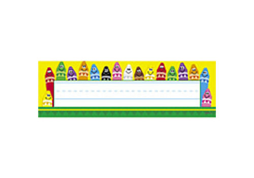 Trend Enterprises Colorful Crayon Nameplates