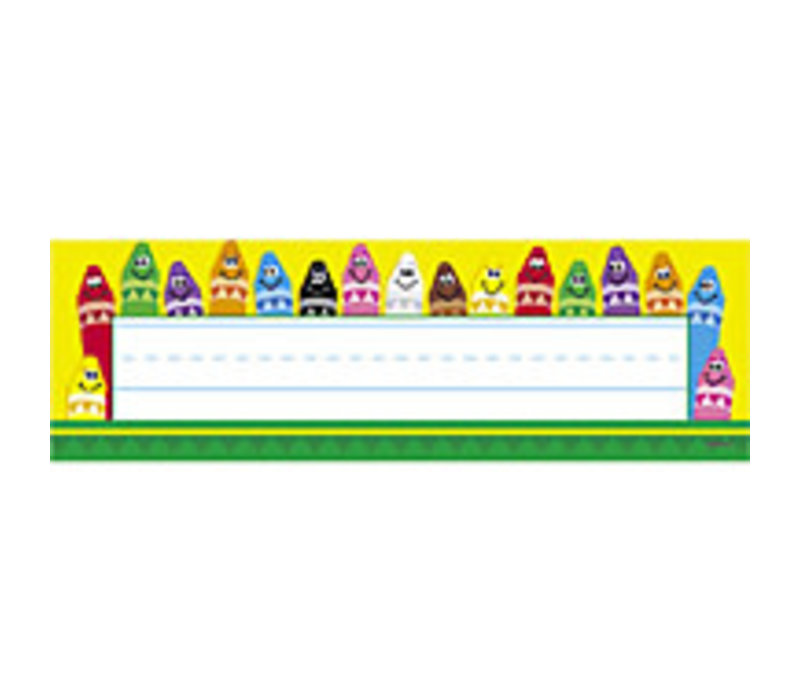 Colorful Crayon Nameplates (D)*