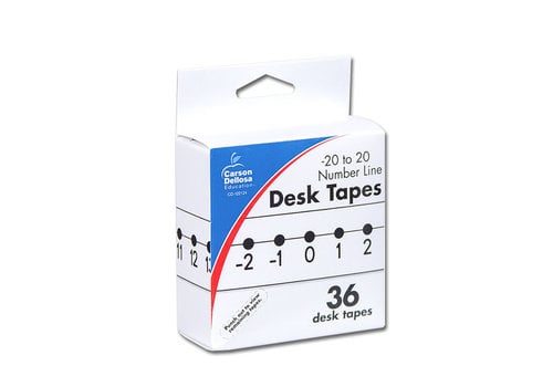 Carson Dellosa -20 to 20 Number Line Desk Tape Grade K-5