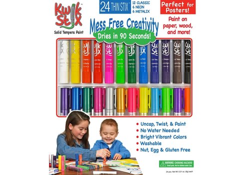 THE PENCIL GRIP COMPANY Kwik Stix, Set of 24 Colors*