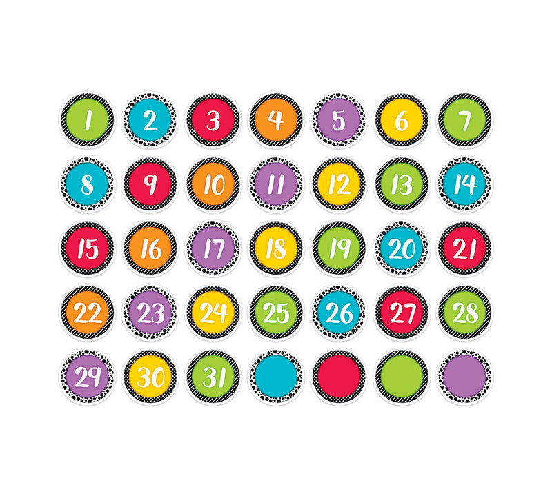 Bold & Bright Calendar Days