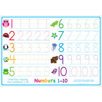 Learning Mat Numbers 1-10*