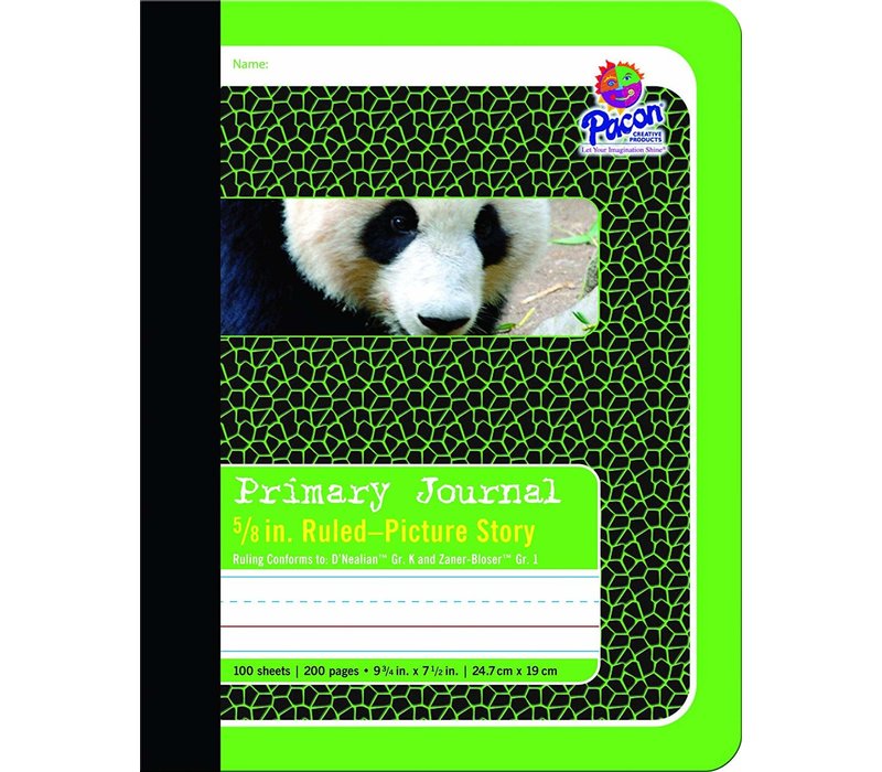 Primary Journal, Half Rule 5/8" GREEN