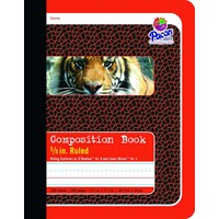 Composition Book, Full Rule 5/8" RED