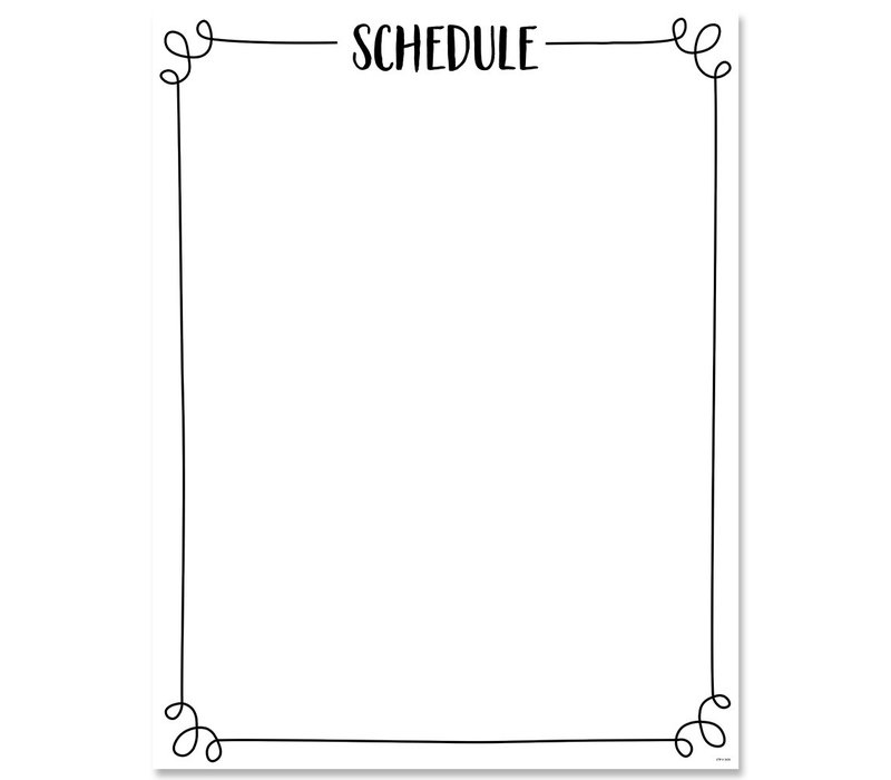 Core Decor Schedule Chart