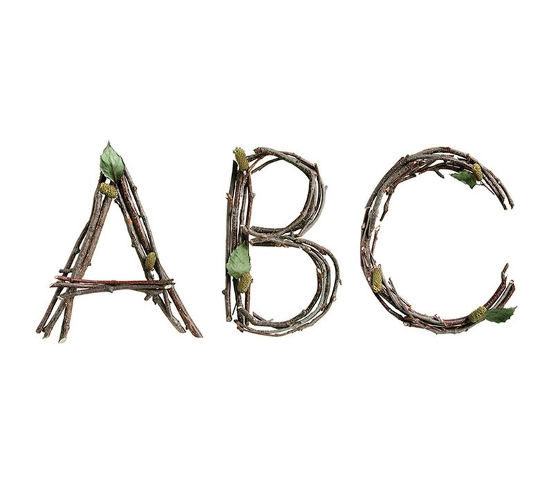 Rustic Twigs Letters 6"