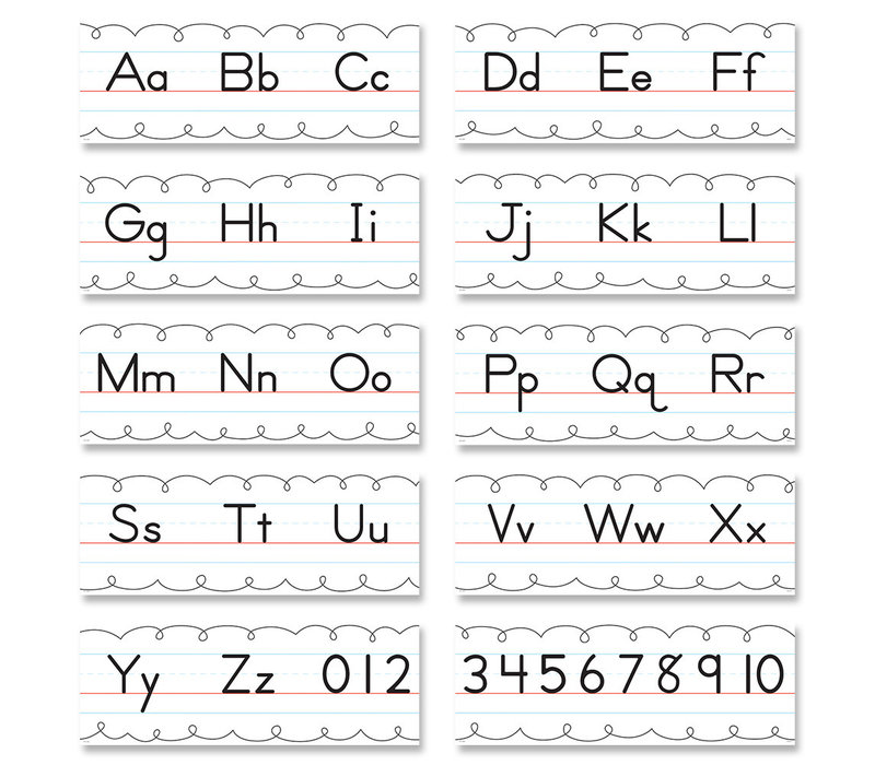Traditional Manuscript Alphabet Line Bulletin Board *