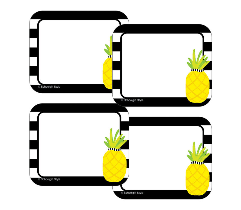 Pineapple Stripe Name Tags