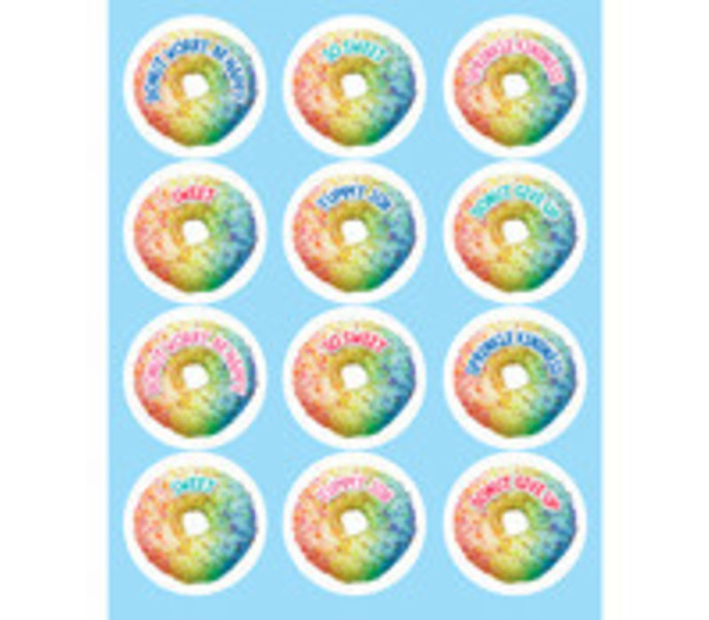 Rainbow Donut Shape Stickers(D)