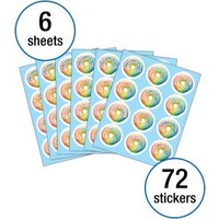 Rainbow Donut Shape Stickers(D)