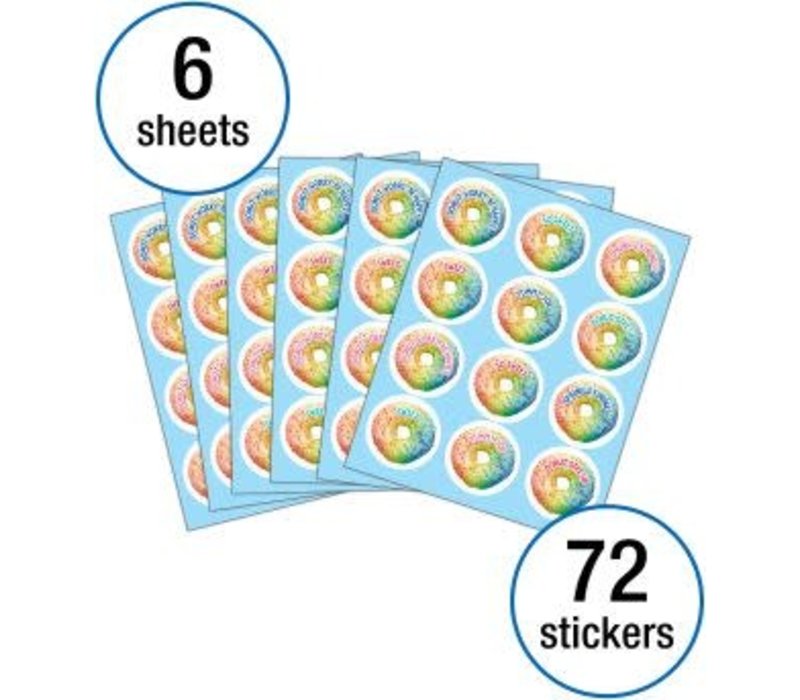Rainbow Donut Shape Stickers* (D)