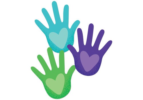 Carson Dellosa Hands with Hearts Cut-Outs 6"*
