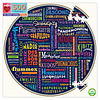 Eeboo 100 Great Words 500 Piece Puzzle