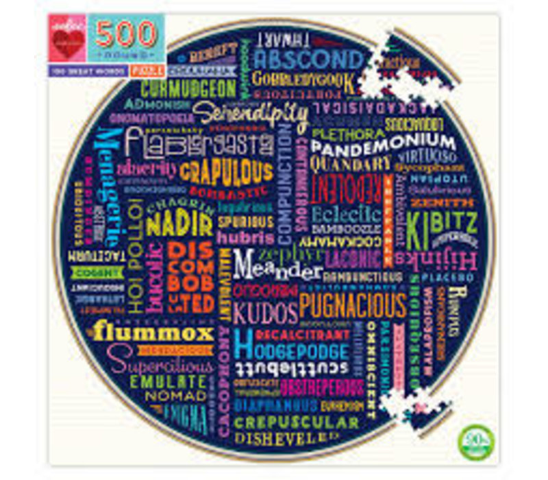100 Great Words 500 Piece Puzzle