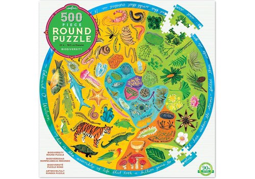 Eeboo Biodiversity 500 Piece Round Puzzle