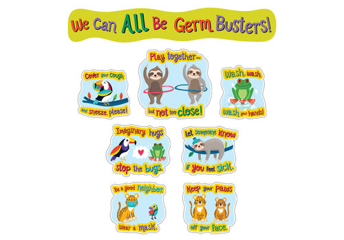 Carson Dellosa One World - We Can All Be Germ Busters Bulletin Board