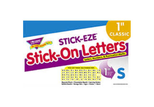 Trend Enterprises Stick-eze Stick on Letters Blue 1 inch  (D)*