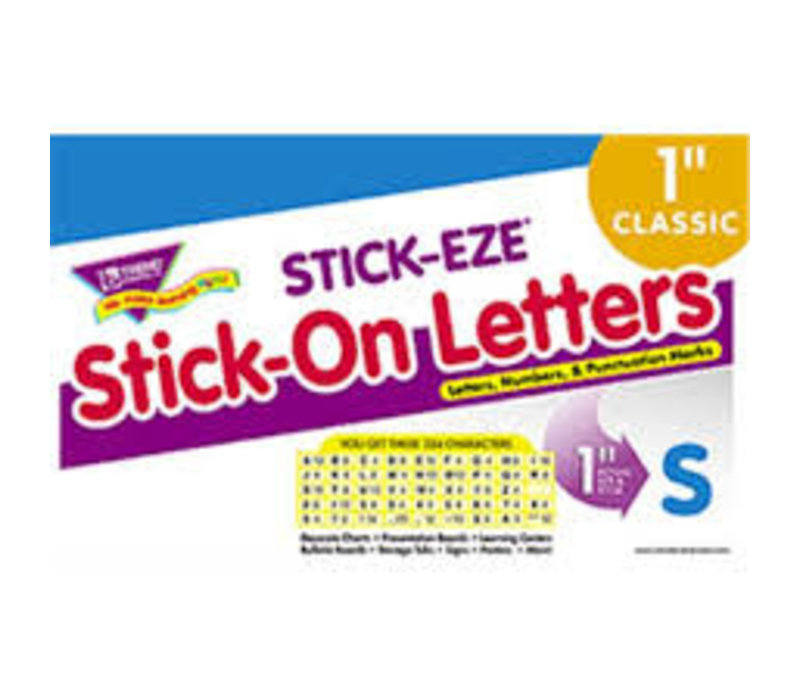 Stick-eze Stick on Letters Blue 1 inch  (D)